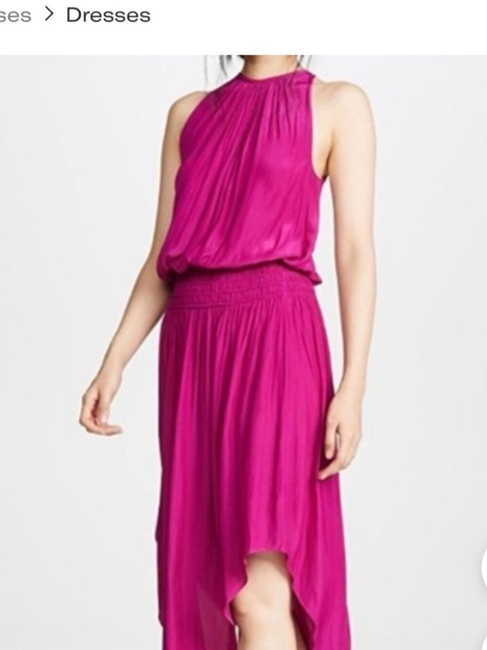 Ramy Brook Wine Halter High-Low Dress/Audrey